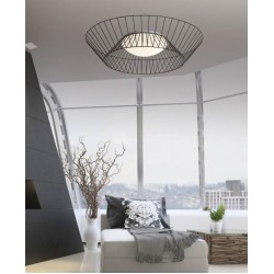 Πλαφονιέρα Πολύφωτη Μεταλλική Με Οπάλ Γυαλί ø70cm 3xE27 max 40W - Zambelis Lights