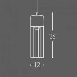 Κρεμαστό Φωτιστικό Μονόφωτο Από Τσιμέντο Φ12CM 1xE27 - ZAMBELIS LIGHTS