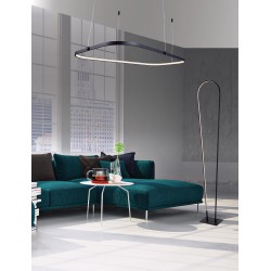 LED Κρεμαστό Φωτιστικό Αλουμινίου Σε Μαύρο Ματ 42W - ZAMBELIS LIGHTS