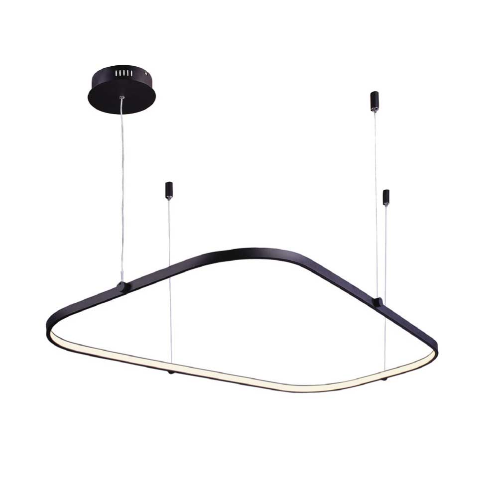 LED Κρεμαστό Φωτιστικό Αλουμινίου Σε Μαύρο Ματ 42W - ZAMBELIS LIGHTS