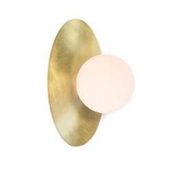 Απλίκα Μεταλλική Σε Χρυσό Ματ και Οπαλ Γυαλί - Ø21cm 1x G9 max 25W - Zambelis Lights