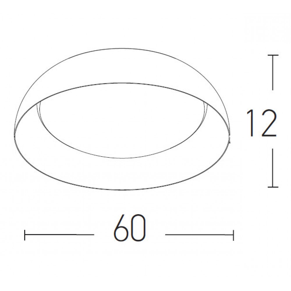 LED Πλαφονιέρα Αλουμινίου Σε Καφέ Χρώμα 50W Φ60cm - Zambelis Lights