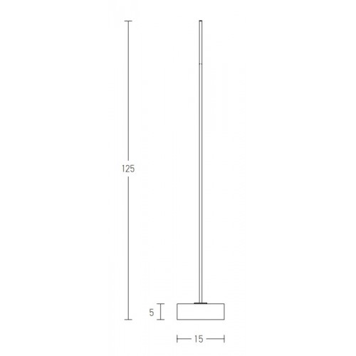 LED Φωτιστικό Δαπέδου Αλουμινίου Κινούμενο 15W - ZAMBELIS LIGHTS