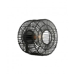 Φωτιστικό Τοίχου Μαύρο Ρατάν 1xE27 - ZAMBELIS LIGHTS