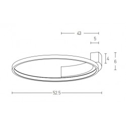 LED Πλαφονιέρα Στρογγυλή από Μέταλλο Σε Λευκό Χρώμα 31W - Zambelis Lights