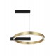 LED Κρεμαστό Φωτιστικό Κυκλικό Αλουμίνιο σε Χρυσό Και Μαύρο Χρώμα 41W - Zambelis Lights