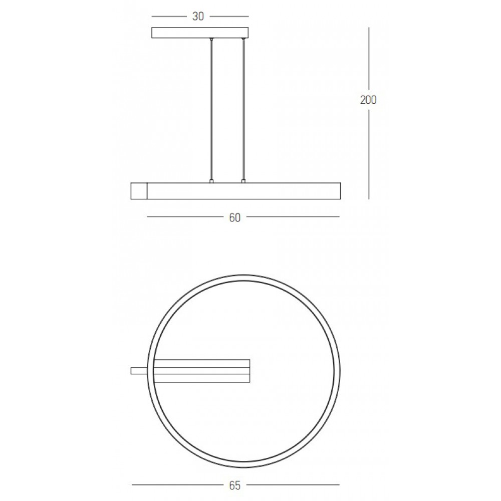 LED Κρεμαστό Φωτιστικό Κυκλικό Αλουμίνιο σε Χρυσό Και Μαύρο Χρώμα 41W - Zambelis Lights