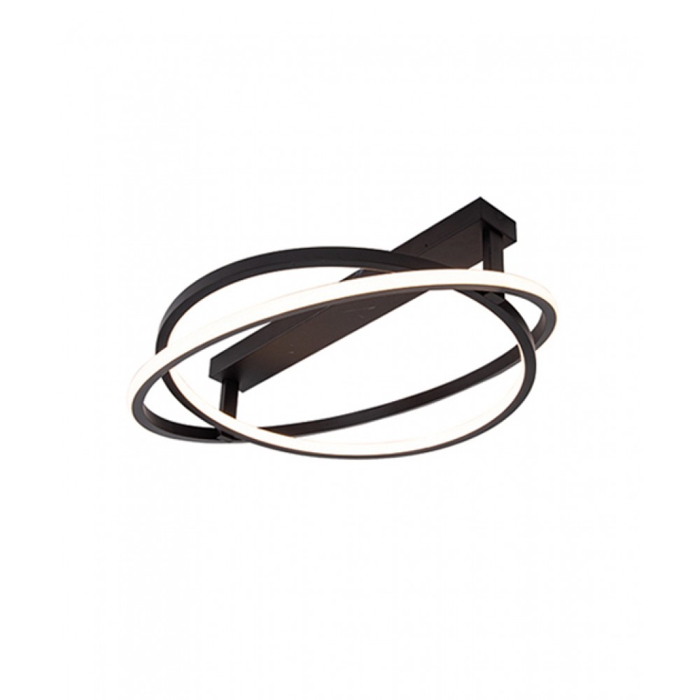 LED Πλαφονιέρα από Μέταλλο Σε Μαύρο Χρώμα 56W - Zambelis Lights