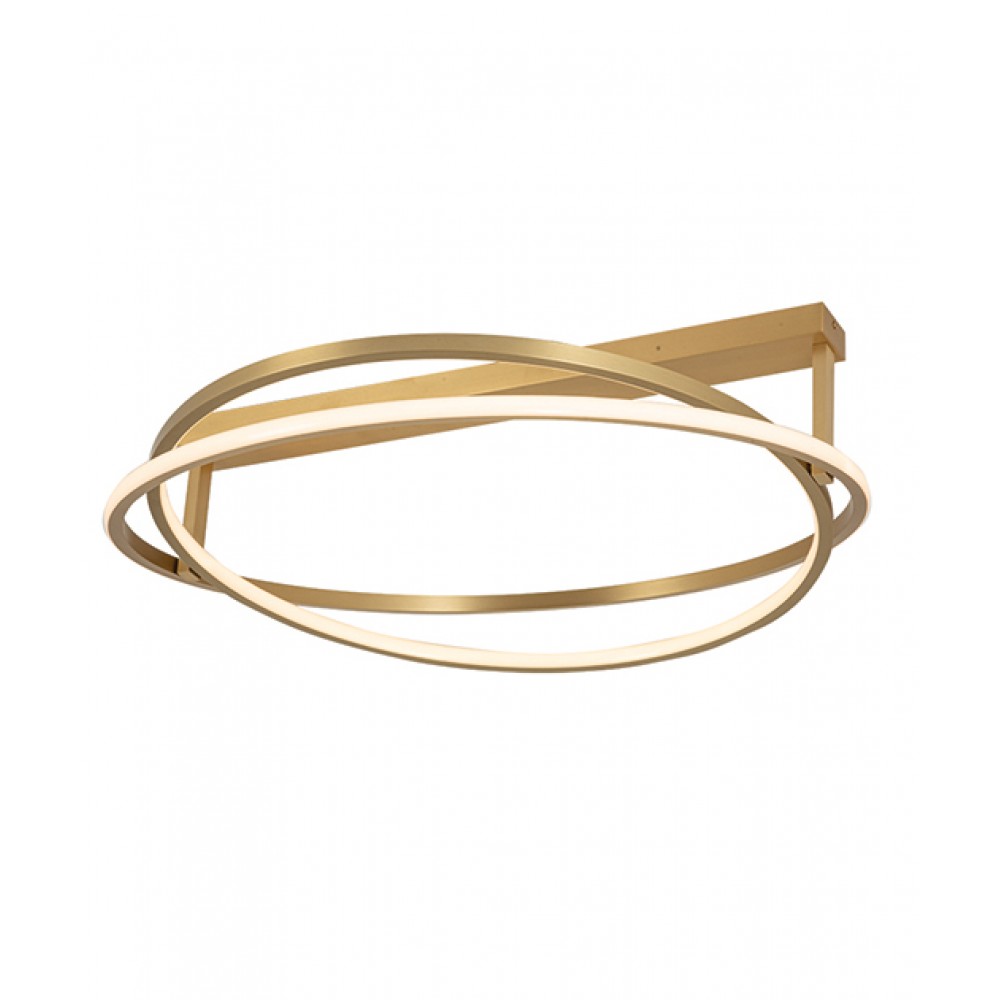 LED Πλαφονιέρα από Μέταλλο Σε Χρυσό Χρώμα 80W - Zambelis Lights