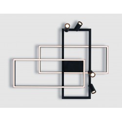 LED Φωτιστικό οροφής από Μέταλλο Σε Μαύρο Χρώμα 32W + 4x5W - Zambelis Lights