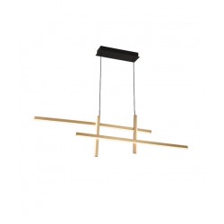 LED Κρεμαστό Φωτιστικό Από Αλουμίνιο Χρυσό 41W - Zambelis Lights