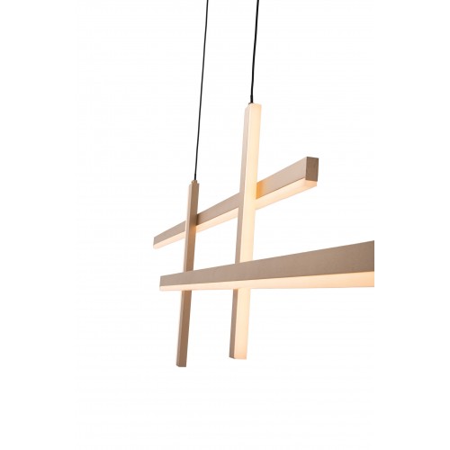 LED Κρεμαστό Φωτιστικό Από Αλουμίνιο Χρυσό 41W - Zambelis Lights