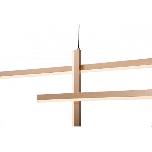 LED Κρεμαστό Φωτιστικό Από Αλουμίνιο Χρυσό 41W - Zambelis Lights