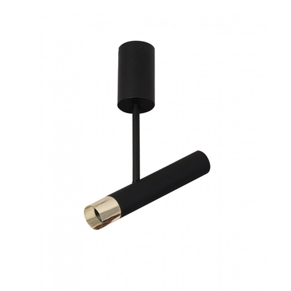 LED Φωτιστικό Οροφής με Ένα Κινούμενο Στικ από Μέταλλο Μαύρο-Χρυσό 4W - Zambelis Lights
