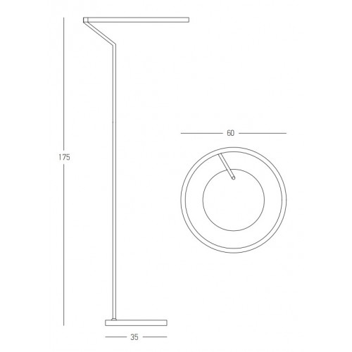 LED Φωτιστικό Δαπέδου Αλουμινίου Μαύρο 30W - ZAMBELIS LIGHTS