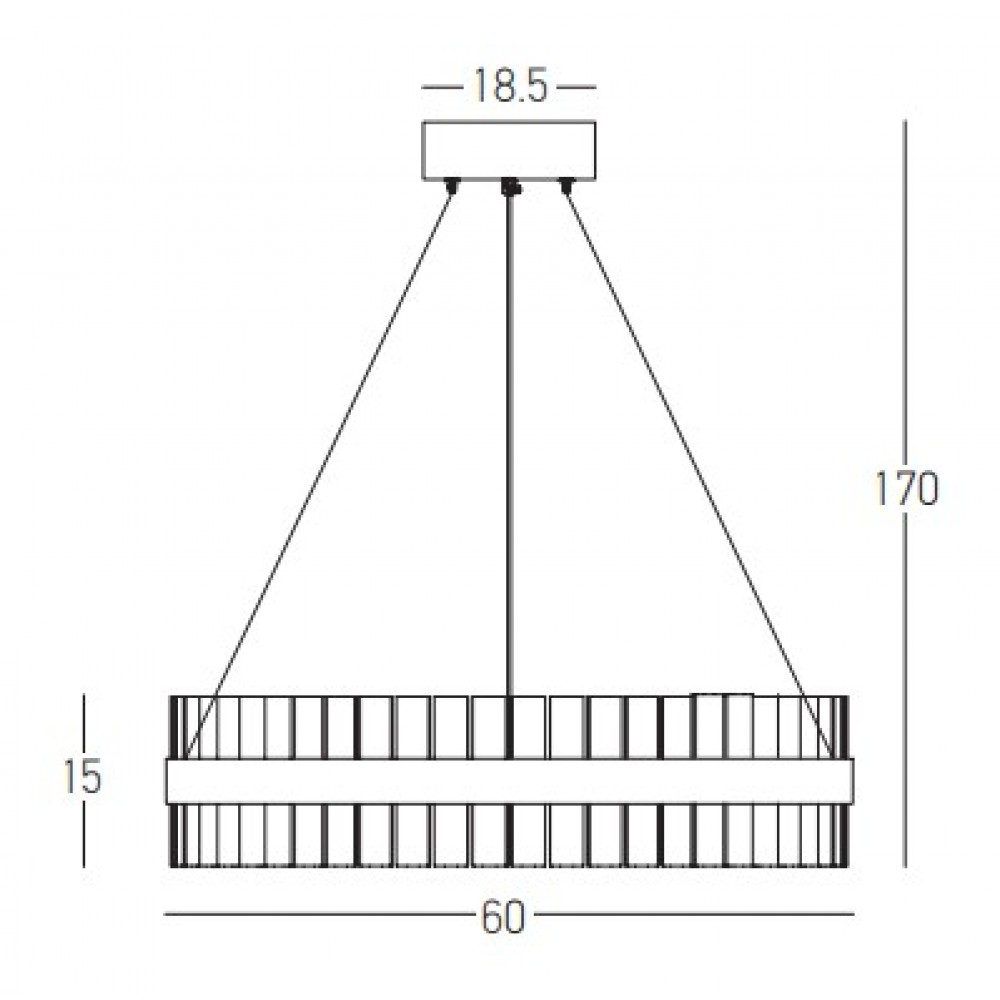 LED Κρεμαστό Φωτιστικό από Ανοξείδωτο Ατσάλι Και Γυαλί Χρυσό Ματ 56W Zambelis Lights