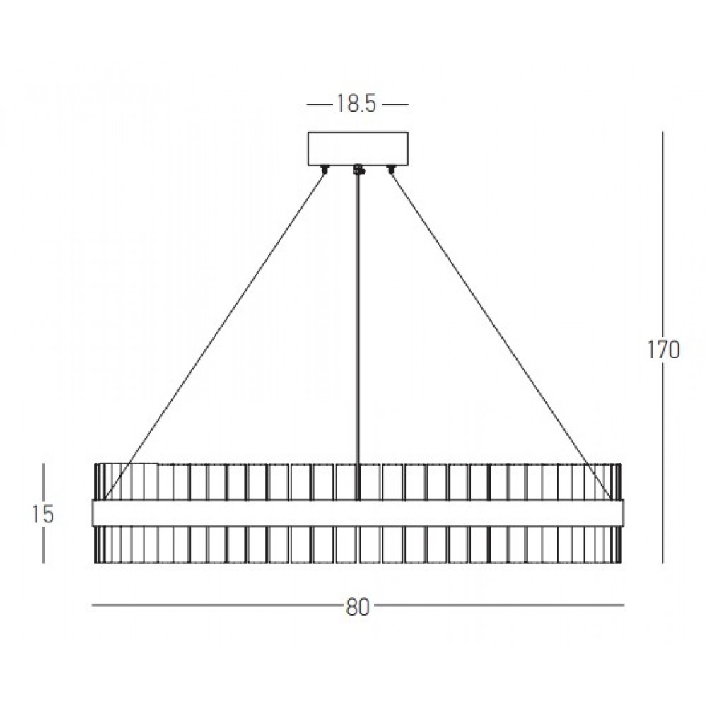 LED Κρεμαστό Φωτιστικό από Ανοξείδωτο Ατσάλι Και Γυαλί Χρυσό Ματ 68W Zambelis Lights