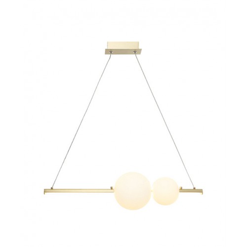 LED Κρεμαστό Φωτιστικό Πολύφωτο από Αλουμίνιο Χρυσό και Γυαλί 11W - Zambelis Lights