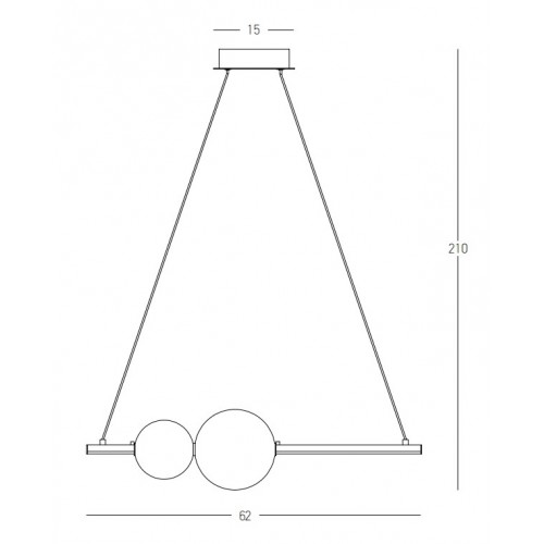 LED Κρεμαστό Φωτιστικό Πολύφωτο από Αλουμίνιο Χρυσό και Γυαλί 11W - Zambelis Lights