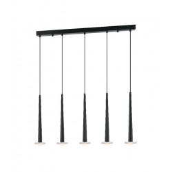 LED Κρεμαστό Φωτιστικό Πολύφωτο Από Αλουμίνιο Μαύρο 15W CRI90 - Zambelis Lights