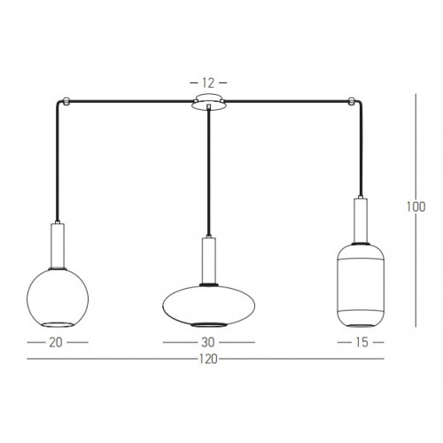 Κρεμαστό τρίφωτο φωτιστικό Σε διάταξη Ράγας Από Γυαλί Λευκό Οπάλ 3x E27 - Zambelis Lights