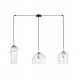 Κρεμαστό Τρίφωτο Φωτιστικό Με Διάφανα Γυαλιά Σε Διάταξη Ραγας 3x E14 - Zambelis Lights