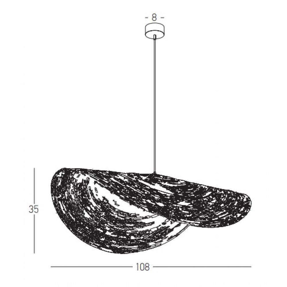 Κρεμαστό Φωτιστικό Μονόφωτο από Μέταλλο και Πλεκτό Σιτάρι D108cm 1xE27 - ZAMBELIS LIGHTS