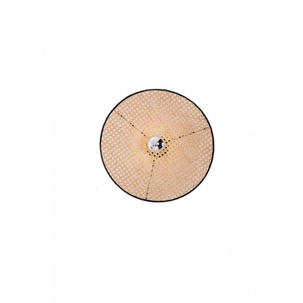 Απλίκα από Μέταλλο και Πλεκτό από Θάμνο D40cm 1xE27 - Zambelis Lights