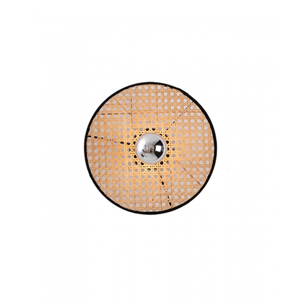 Απλίκα από Μέταλλο και Πλεκτό από Θάμνο D25cm 1xE27 - Zambelis Lights