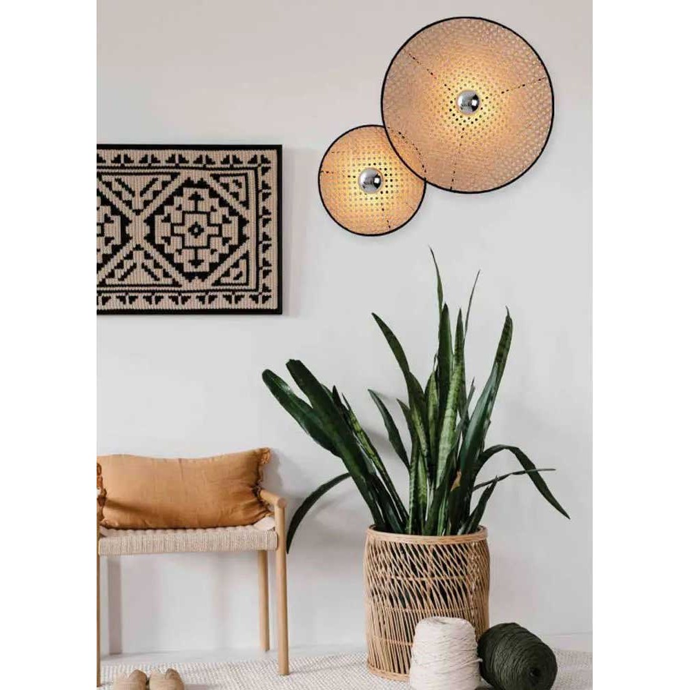 Απλίκα από Μέταλλο και Πλεκτό από Θάμνο D40cm 1xE27 - Zambelis Lights