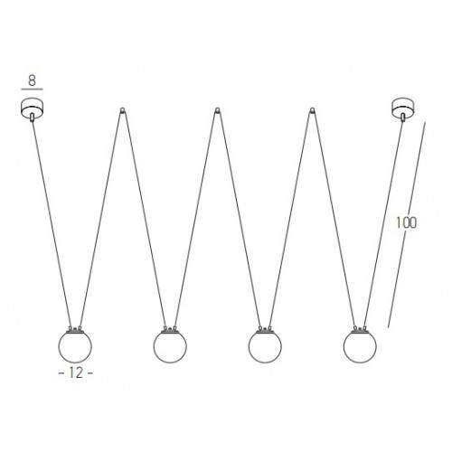 Κρεμαστό Τετράφωτο φωτιστικό από Γυαλί και Μέταλλο Σαγρέ Πράσινο της Ελιάς 4xG9 Led Zambelis Lights