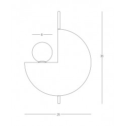 Φωτιστικό Τοίχου Μέταλλο και Γυαλί Λευκό Οπάλ Πράσινο-Χρυσό 1xG9 - ZAMBELIS LIGHTS