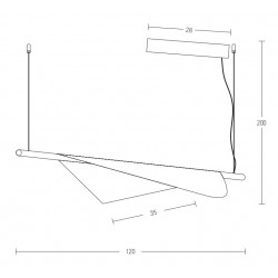 LED Κρεμαστό Φωτιστικό Από Μέταλλο Μαύρο Σαγρέ και μπρούτζινη βαφή 18W CRi 90 - Zambelis Lights