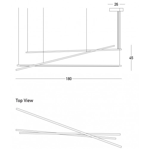 LED Κρεμαστό Φωτιστικό Τρίφωτο Από Αλουμίνιο Μαύρο 64W CRI90 - Zambelis Lights
