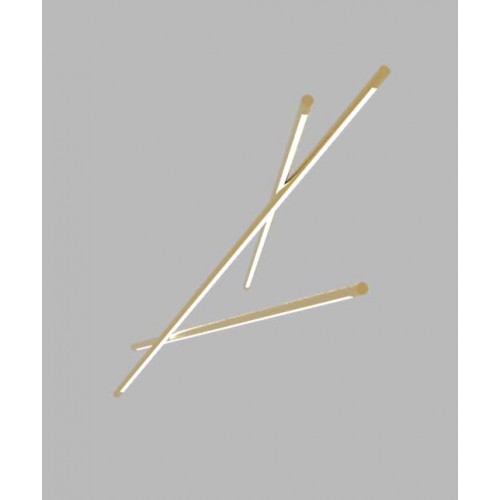 LED Κρεμαστό Φωτιστικό Τρίφωτο Από Αλουμίνιο Χρυσό 64W CRI90 - Zambelis Lights