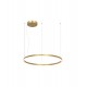 LED Κρεμαστό Φωτιστικό Κυκλικό Αλουμίνιο σε Χρυσό Χρώμα 42W - Zambelis Lights