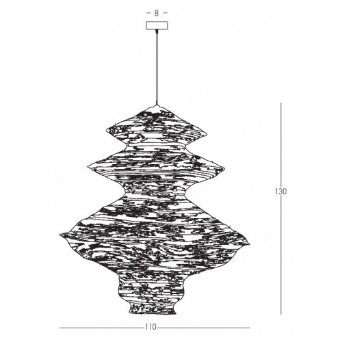 Κρεμαστό Φωτιστικό Μονόφωτο από Μέταλλο και Πλεκτό Σιτάρι 1xE27 - ZAMBELIS LIGHTS