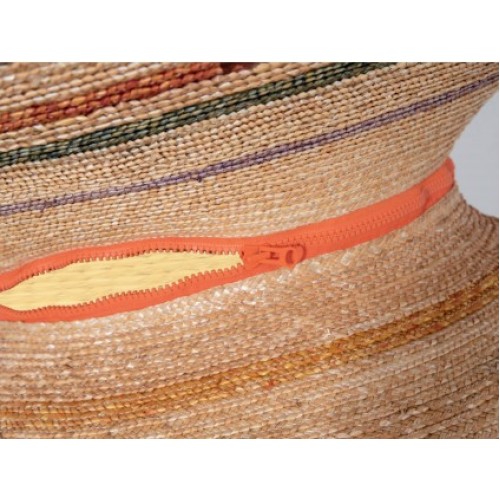 Κρεμαστό Φωτιστικό Μονόφωτο από Μέταλλο και Πλεκτό Σιτάρι 1xE27 - ZAMBELIS LIGHTS