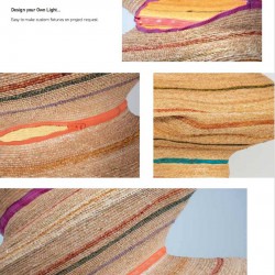 Κρεμαστό Φωτιστικό Μονόφωτο από Μέταλλο και Πλεκτό Σιτάρι 1xE27 - ZAMBELIS LIGHTS