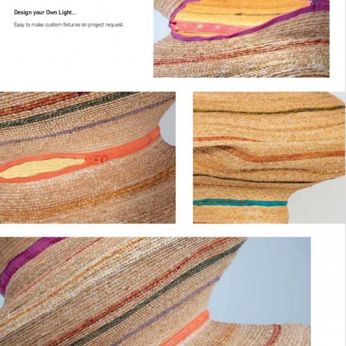 Κρεμαστό Φωτιστικό Μονόφωτο από Μέταλλο και Πλεκτό Σιτάρι 1xE27 - ZAMBELIS LIGHTS