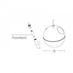 LED ΦΩΤΙΣΤΙΚΟ ΕΞΩΤΕΡΙΚΟΥ ΧΩΡΟΥ ΦΟΡΗΤΟ ΕΠΙΤΡΑΠΕΖΙΟ ΜΑΥΡΟ Με Powerbank 2700K 1,5W IP44  - ZAMBELIS LIGHTS