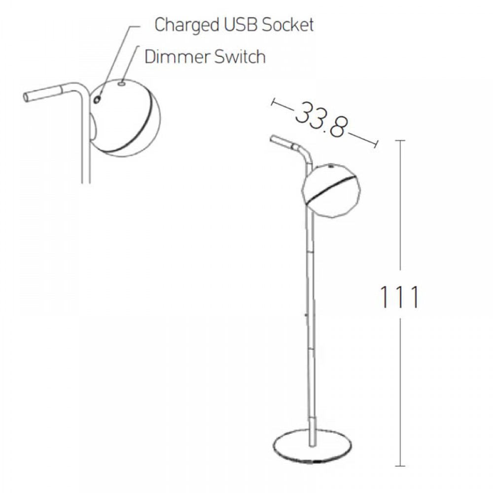 LED ΦΩΤΙΣΤΙΚΟ ΕΞΩΤΕΡΙΚΟΥ ΧΩΡΟΥ ΦΟΡΗΤΟ ΕΠΙΔΑΠΕΔΙΟ ΜΑΥΡΟ 2700K 1,5W IP44  - ZAMBELIS LIGHTS