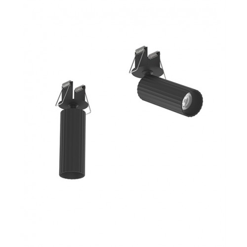 Χωνευτό Led Σποτ Οροφής Αλουμινίου Μαύρο 7W CRi 90 - Zambelis lights