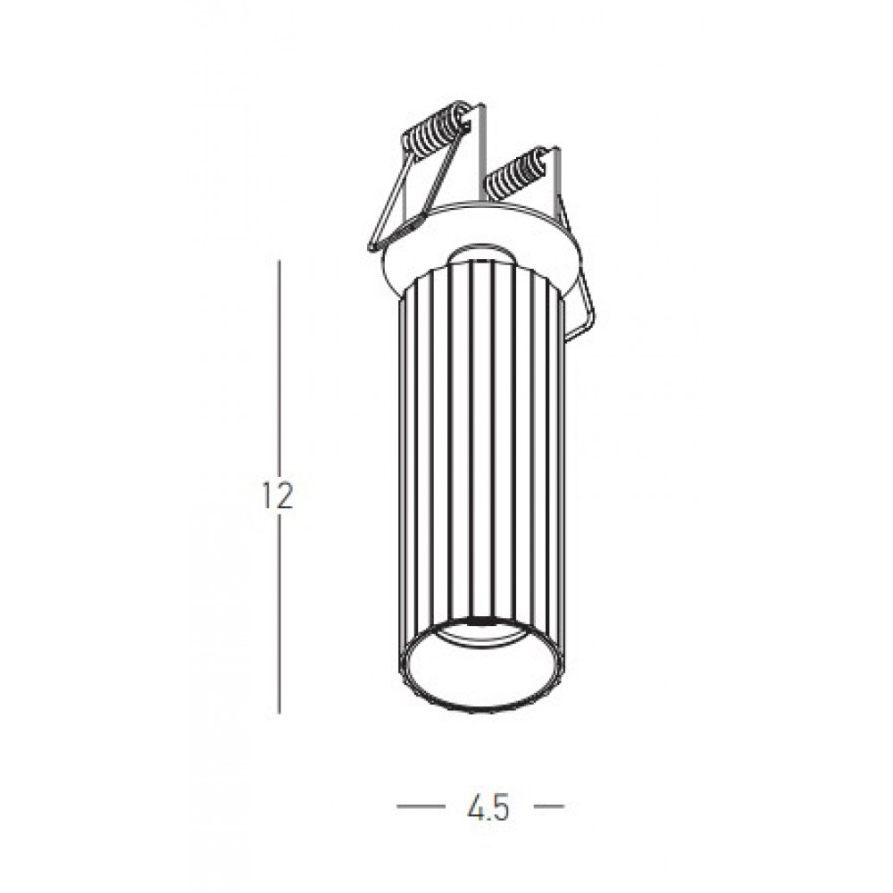 Χωνευτό Led Σποτ Οροφής Αλουμινίου Ορειχάλκινο 7W CRi 90 - Zambelis lights