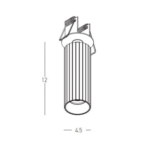 Χωνευτό Led Σποτ Οροφής Αλουμινίου Λευκό 7W CRi 90 - Zambelis lights