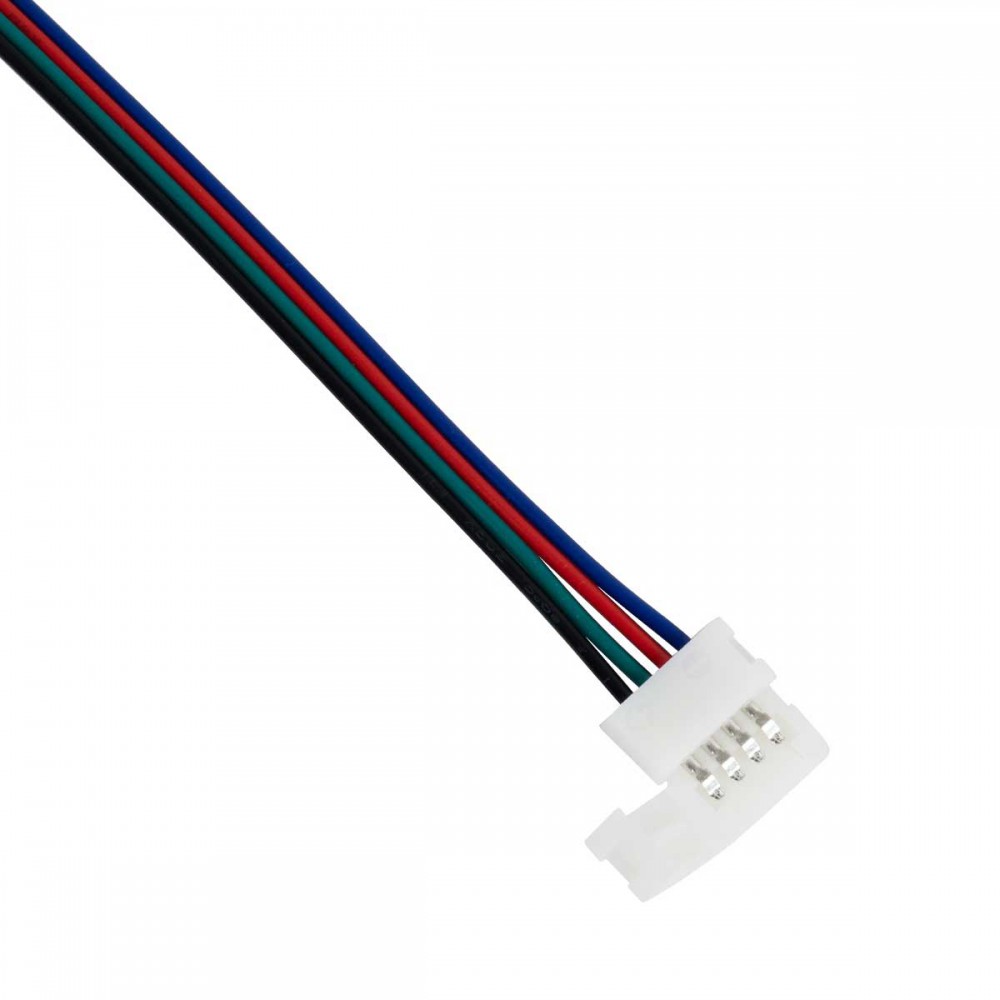 Ταχυσύνδεσμος Τροφοδοσίας IP20 - Strip To Power Connector 4 PIN Male για Ένωση 1 x RGB Ταινία LED Πλάτους 10mm