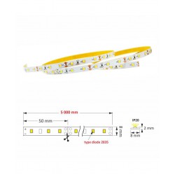 Επαγγελματική Led Ταινία 10W/m 12V IP20 Ουδέτερο Λευκό 4000K Made in Poland Design Light Premium Series