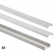 Profile Αλουμινίου S1 με Γαλακτερό Καπάκι 2m - SPACELIGHTS