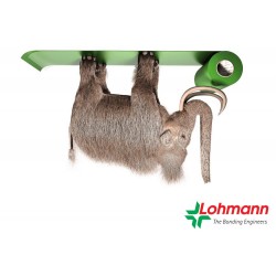 DUPLOCOLL 930F ΜΑΥΡΗ Αφρώδης Ταινία Διπλής Όψης με Κίτρινο Liner 8mm x 50m - Lohmann