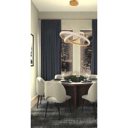 LED Κρεμαστό Φωτιστικό Χρυσό 39,6W KATIA - VIOKEF